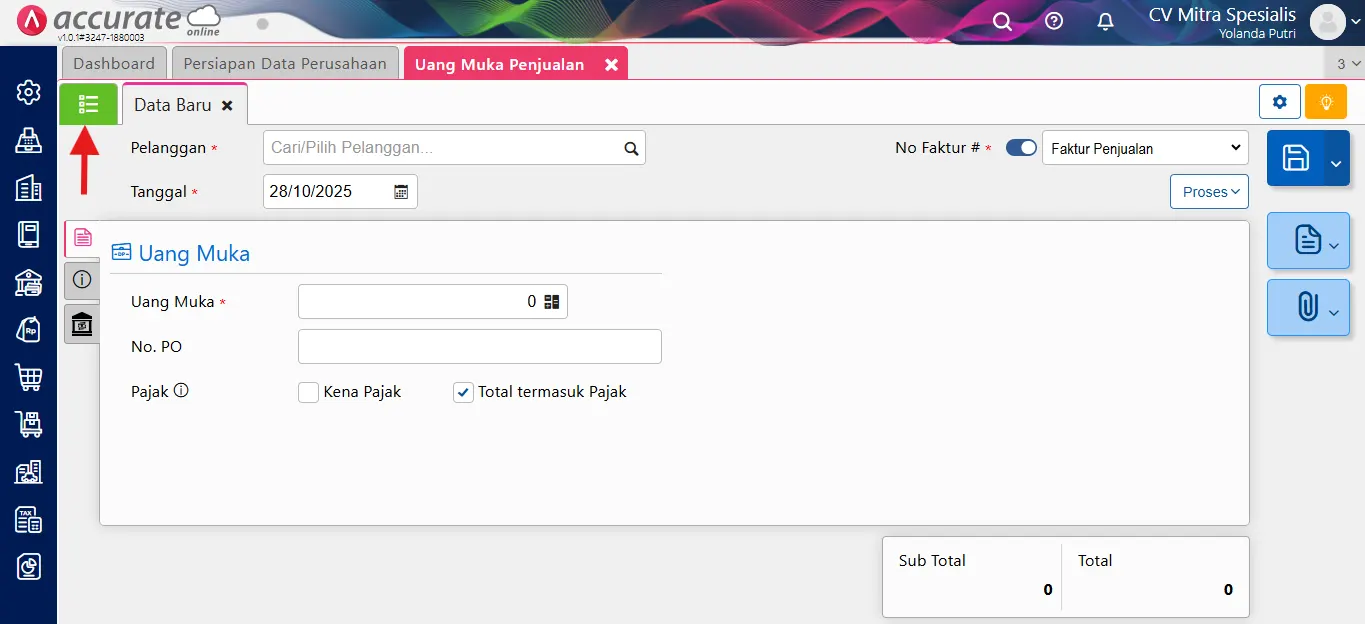 mencatat penjualan gift voucher